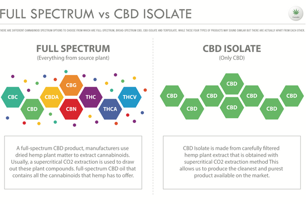 CBD espectro completo Vs aislado